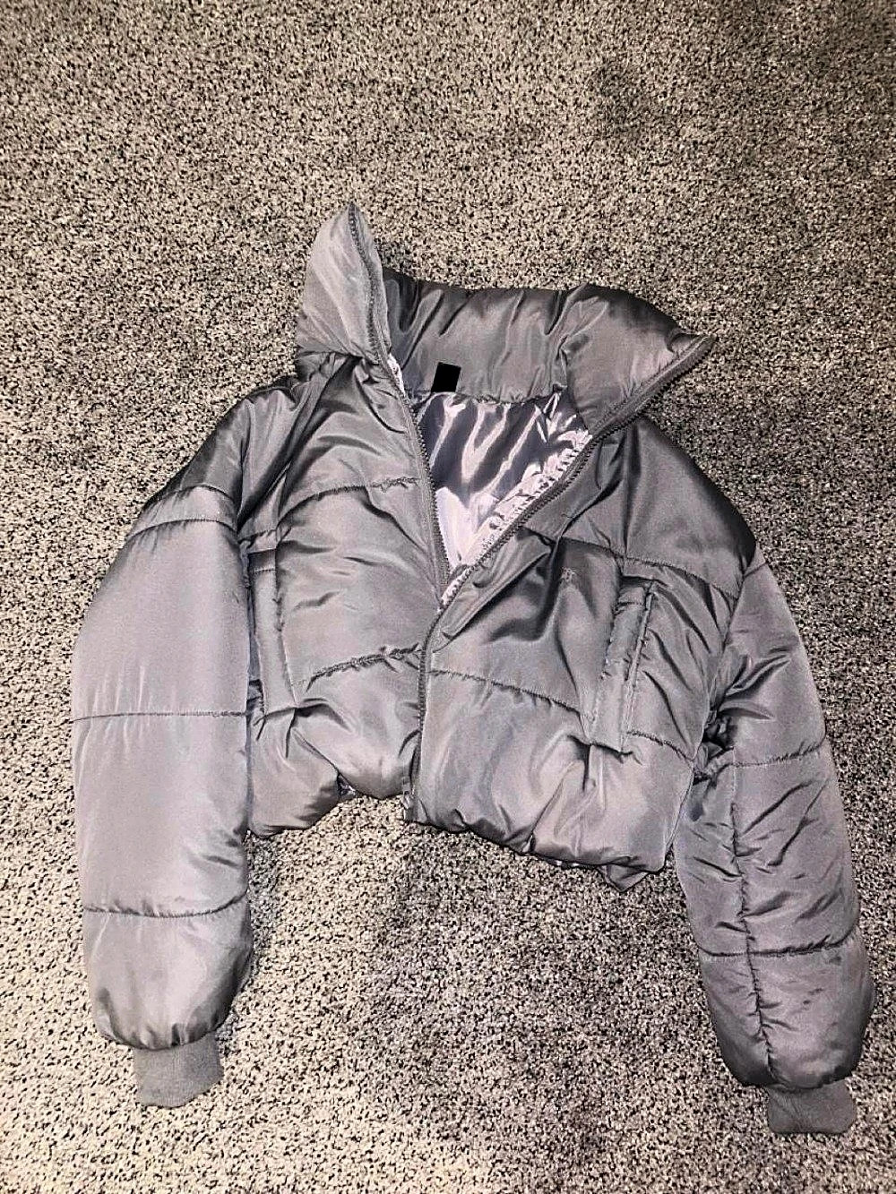 SHEIN Puffer Jacket in Purple Size Large Like New